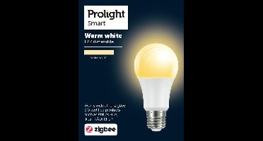 Prolight Smart LED lamp - E27 fitting - Dimbaar - Warm Wit Licht - 806 Lumen - Bedienbaar via app