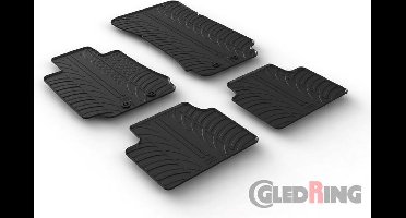 Gledring Rubbermatten passend voor Alfa Romeo Giulia Sedan 2016- (T profiel 4-delig + montageclips)