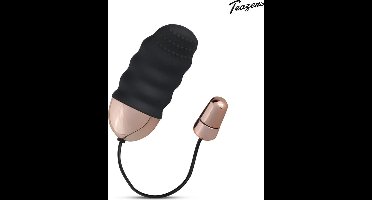 Teazers - Geribbeld Vibratie Eitje - Oplaadbaar - Sex Toys voor Vrouwen - Vibrators voor Vrouwen - Vibratie Ei met Afstandsbediening - Sex Toys voor Koppels - Zwart/Goud