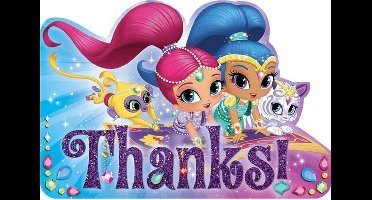 Shimmer and Shine bedankkaartjes 8 st.