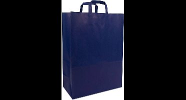 Cadeautasjes met platte handgreep, budget tassen donkerblauw, 22x10x31cm (250 stuks)