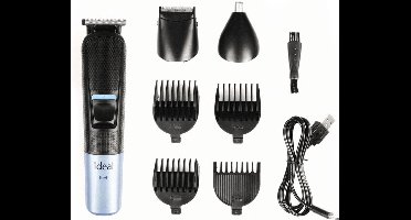 IDEAL Draadloze Tondeuse Mannen Oplaadbaar - Draadloos Trimmer - Haartrimmer - Baardtrimmer Mannen - USB Oplaadbaar - Ruis Onderdrukking - Stainless Steel - Cadeau -Zwart