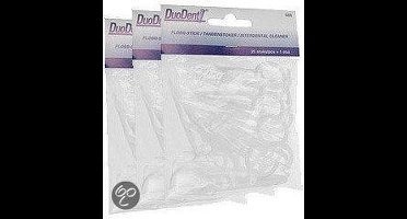 Duodent Floss Stick/Stoker - 3x 25 st - Flosser - Voordeelverpakking