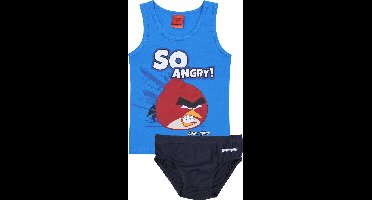 Blauw t-shirt + grafiet slipje ZO ANGRY! Boze vogels