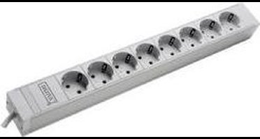 Digitus DN-95401 19 inch Stekkerdoos voor patchkast 1 HE Geaarde contactdoos Incl. 2 metalen houders