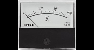 Velleman Analoge voltmeter, inbouwmontage, voor AC-spanningen tot 300 V, met nulregelaar, 60 mm x 47 mm