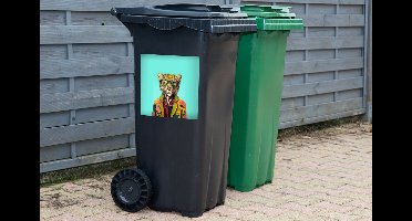 Container sticker Dier - Bril - Luipaard - Strik - Design - 40x40 cm - Kliko sticker