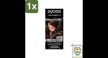1 x SYOSS - Metallics Haarverf 3-89 Bronze Coffee - Intense Metallic Glans- Haarverf - Permanent Haarverf - Intense Metallic Glans - Bronze Coffee - Haarkleur