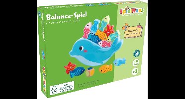 Vedes houten balansspel dolfijn 14-delig educatief speelgoed.