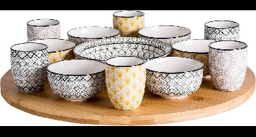 Cosy&Trendy Azra 14-Delig Draaischotel - Ø 40 cm - Bamboe