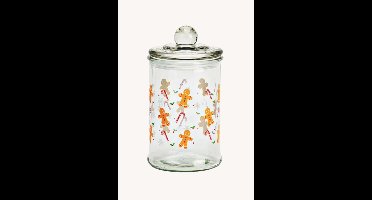 Voorraadpot gingerbread van glas transparant, (B/H/D) 10x19x10cm 600ml
