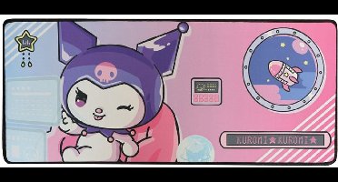Blue Sky Studios Kuromi XXL bureaumat gaming roze muismat.