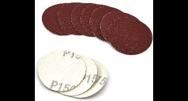HBM 10 Delige set 50 mm Schuurschijfjes met Klittenband K60