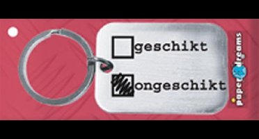 Paper Dreams | RVS Sleutelhanger | Geschikt / Ongeschikt