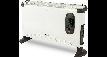 MaxxHome Convectorkachel met turboventilator, elektrische verwarming, elektrische kachel, radiator met drie warmtestanden voor ruimtes tot 75 m³, voor binnen, thermostaat 3000 Watt