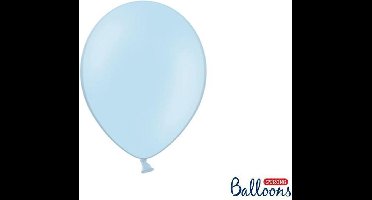 Strong Ballonnen 27cm, Pastel Baby blauw (1 zakje met 10 stuks)