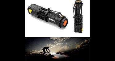 ABC-led 300 Lumens PLUS  LED zaklamp mini black 9,3 CM ABC-led