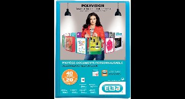 Elba Polyvision Showalbum, A4, 20 tassen, blauw