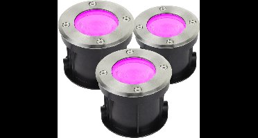Slimme Zigbee inbouw grondspot 9W rond - RGBWW - Slimme verlichting - Starterset 3 stuks