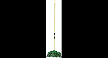MM Eurotool Kunststof gazonhark met houten steel 130 cm en 42 cm werkbreedte