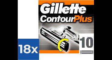 Gillette Contour Plus - 10 stuks - Wegwerpscheermesjes - Voordeelverpakking 18 stuks