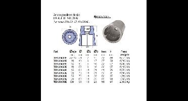 Tecnoseal Zeshoekige Anode Van Wortelas Zilver 60 mm
