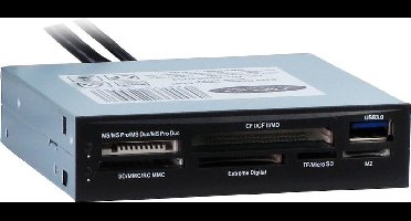 Inter-Tech CI-01 geheugenkaartlezer USB 3.2 Gen 1 (3.1 Gen 1) Intern Zwart
