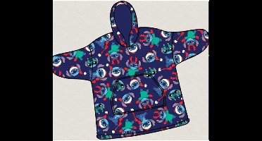 Disney Lilo & Stitch Hoodie Fleece Deken, Rendier - Volwassen - One Size