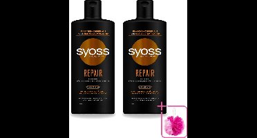 2 x Syoss Repair Shampoo - Shampoo - Herstel - 440 ml - Bulkverpakking - Herstel haar - Beschadigd haar