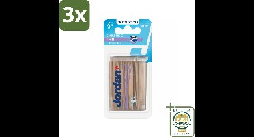 3 x Jordan Tandenstokers Double Ended Thin 100 stuks per verpakking - Grootverpakking - Tandenstokers - Interdentale Ruimte - Tanden Reinigen - Fluoride - Mintsmaak