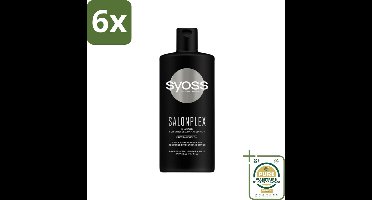 Syoss Salonplex Shampoo - Shampoo - Bescherming - 440 ml - Voordeelverpakking - 6 stuks - Haarversterking - Salonplex