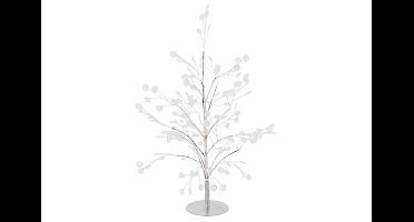 Boom Transparent Pearls Zilver 10x10xh40 Cm Metaal