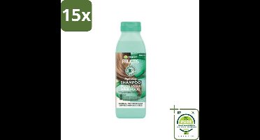 15 x Garnier - Fructis Hair Food Aloe Vera - Shampoo - Normaal tot Droog Haar - 350 ml - Grootverpakking - Aloe Vera Shampoo - Hydraterende Shampoo - Shampoo Voor Droog Haar - Vegan Shampoo - Natuurlijke Shampoo