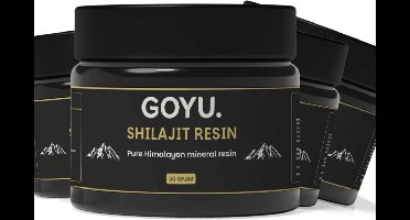 GOYU Shilajit Resin Combideal 4x 50 gram - Shilajit Resin - Himalaya Mumijo - Hars - Inclusief doseerlepeltje - Vegan - Zonder toevoegingen - Lab getest