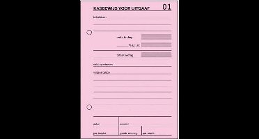 Sigel Expres Kas- en kwitantieformulieren Kasbewijs uitgaven, A6, 100 vel (krimp 5 stuks)