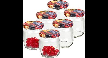Weckpotten/inmaakpotten met schroefdop 18x - glas - 425 ml