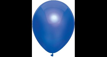 Feest ballonnen - metallic blauw - 10x stuks - 30 cm - verjaardag versiering
