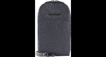 MANDARINA DUCK Leren Telefoontasje Schoudertas Mellow Leather Phone Crossbody Bag Dress Blue Donkerblauw