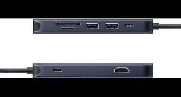 Hyper HD4004GL laptop dock & poortreplicator USB Type-C - Grijs