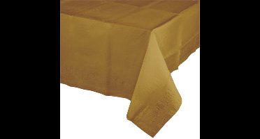 Party/verjaardag Tafelkleed - 2x - goud - 274 x 137 cm - tafellaken van papier