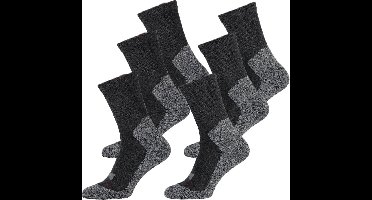 Xtreme Sockswear Hiking Sokken - 6 paar Hiking / Wandelsokken - Multi Antraciet - Maat 39/42
