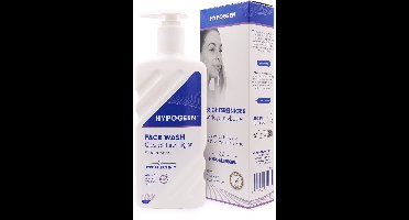 Hypogeen Facewash - PH-neutraal - parfumvrij - licht schuimend - reinigingsgel gezicht - hypoallergene gezichtsfoam - hydraterend - cleansing gel voor gevoelige en droge huid - reinigingsmousse - gezichtsreiniging - pompflacon 300ml