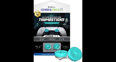 KontrolFreek Action Lotus Thumbsticks - Teal Clear - PS5/PS4