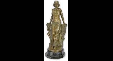 Bronzen beeld - Buikdanseres - sculptuur - 57 cm hoog