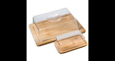 2x Kaasbekers met Bamboe bakjes