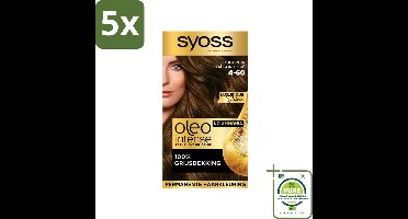 Syoss Oleo Intense - Haarverf - 4-60 - Goudbruin - 115ml x 5
