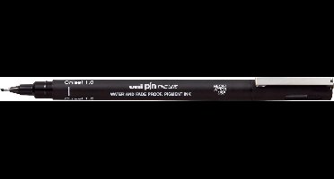 Fineliner - Chisel - Beitelpunt - 1.0 - 1,0mm - Zwart - Uni Pin