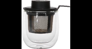 Finum Glas Dw En Filter En Deksel Zwart 130ml