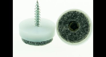 Verlofix Viltglijder Schroef Diam. 28mm Kunststof Wit 16stuks