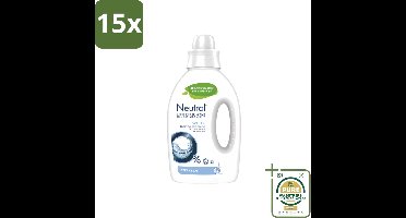 15 x Neutral - Vloeibaar Wasmiddel - Witte Was - Gevoelige Huid - 0% Optische Witmakers, Kleurstoffen & Parfum - 20 Wasbeurten - Wasstrips - Gevoelige Huid - Wasmiddel - Witte Was - Optische Witmakers - Parfumvrij